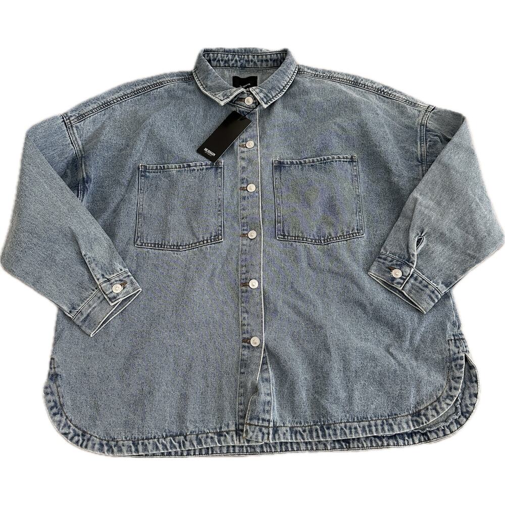 Hudson Jeans blue Oversized Denim Jacket NWT